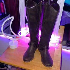 Quips brown motorcycle boots